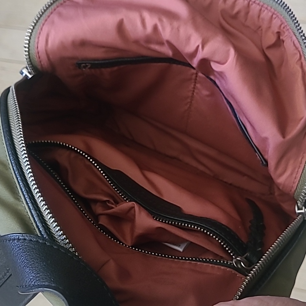 Liebeskind Berlin Small Backpack Olive Green Black 9x8” - Picture 6 of 9
